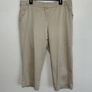 Zac & Rachel Tan Khaki Capri Pants Size 16